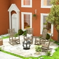 thumbnail image 5 of WestinTrends Malibu HDPE Patio Porch Outdoor Rocking Chair, Weathered Wood, 5 of 8