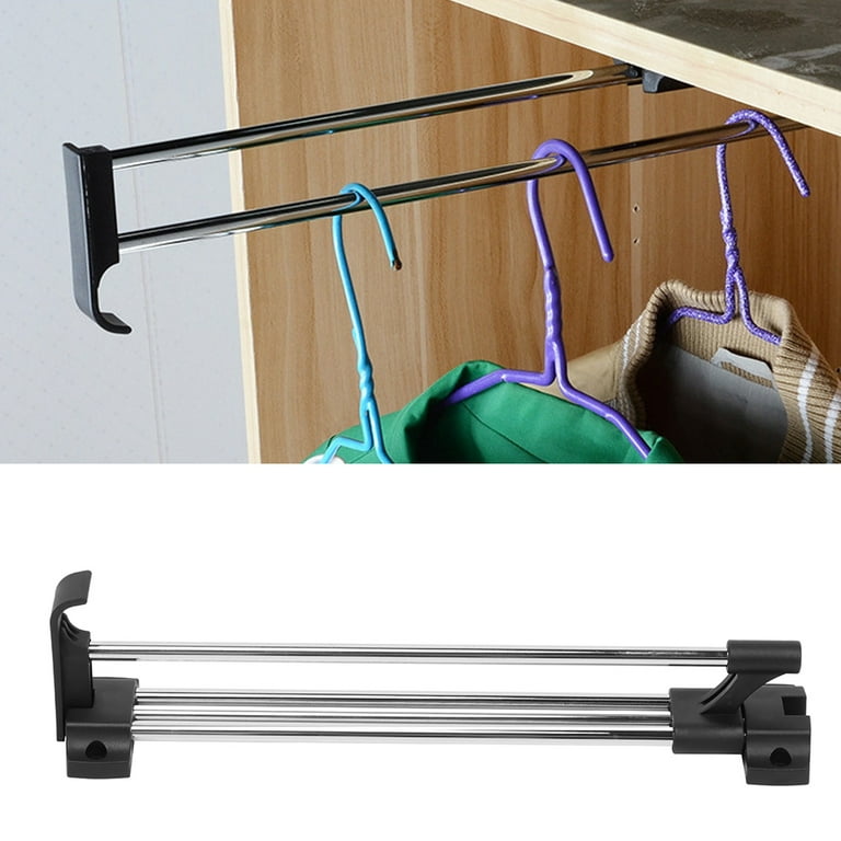 Sliding outlet closet rod