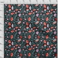 thumbnail image 3 of oneOone Cotton Jersey Black Fabric Leaves & Flower Floral Sewing Material Print Fabric By The Yard 58 Inch Wide, 3 of 4