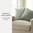 thumbnail image 6 of 2-Pack Decor Throw Pillows in Cotton Slub Antique Floral and Acrylic Knit by Comfort Canopy, 6 of 11