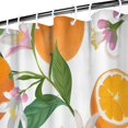 thumbnail image 3 of Orange Fruits Flowers White Pattern Shower Curtain 72"x72" ,Bathroom Decorative Shower Curtains Set with 12 Hooks,Modern Waterproof Washable Shower Curtain, 3 of 6
