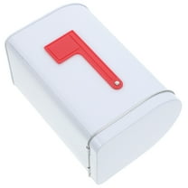 Beaupretty Elegant White Tinplate Mailbox for Home Decoration and Storage