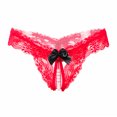 thumbnail image 1 of Tanga sexy de perlas de alta elasticidad para mujer, ropa interior abierta de encaje transparente, pantalones de tentación caliente, 1 of 6