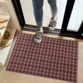 thumbnail image 2 of Maroon Yellow Checkerboard Maroon Pattern Indoor Door Mat 20”x32", Washable Non-Slip Decorative Rug for Entrance, Kitchen, Bathroom, 2 of 6