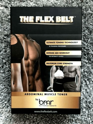 FLEX BELT Ab Belt Workout Firm and Strengthen The Abdominal Muscles Black Tone 