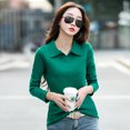 thumbnail image 3 of Otoño e invierno nueva camiseta de manga larga camisa de solapa para mujer Camisa de fondo de primavera y otoño ropa de abrigo de moda camiseta, 3 of 5