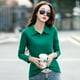 thumbnail image 3 of Otoño e invierno nueva camiseta de manga larga camisa de solapa para mujer Camisa de fondo de primavera y otoño ropa de abrigo de moda camiseta, 3 of 5