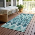thumbnail image 6 of Addison Rugs Chantille Indoor/Outdoor Transitional Southwest Teal Washable Runner Rug, 2'3" x 7'6", 6 of 6