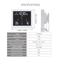 thumbnail image 4 of Reloj digital Pantalla de temperatura y humedad Reloj de pared impermeable Interior, 4 of 8