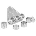 thumbnail image 2 of Internets Best Triangle Magnetic Spice Rack - 6 Jars - Round Storage Spice Rack Set - Clear Sift and Pour Lid - Stainless Steel, 2 of 5