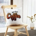thumbnail image 5 of LALILO Throw Pillow Covers First Coffee Color Lettering Lettering Cushion Cover 18" x 18", 2 Pack, 5 of 6