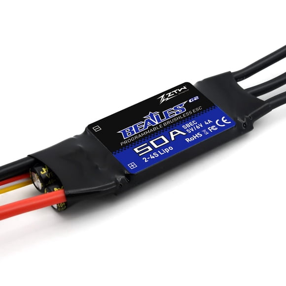 ESC ZTW Beatles G2 50A 2-4S Brushless para Aviones RC