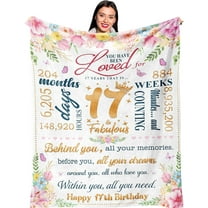 17 Year Old Girl Gift Ideas, Gifts for 17 Year Old Girl, 17th Birthday Gifts for Girls, Best Birthday Gifts Blanket 60” x 50” for 17 Yr Girls, Happy 17th Bday