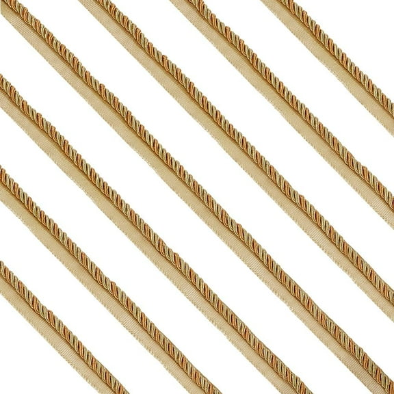 13.7 Yards Twisted Lip Cord Trim Twisted Cord Trim Ribbon 16mm Polyester Twisted Trim Cord Rope Embellishment for Home Decor Upholstery and More Golden