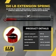 thumbnail image 5 of 150 lb. Heavy-Duty Double-Looped Garage Door Extension Spring (2-Pack) - RED | Springs for Garage Door Hardware Parts, 5 of 7