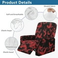 thumbnail image 5 of FOR U DESIGNS Bat Red Pattern Recliner Chair Covers 4-Pieces Breathable Recliner Couch Covers Stretch Slip Cover for Sofas Couches Home Decor Accessories, 5 of 8