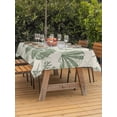 thumbnail image 3 of Outdoor Tablecloth with Umbrella Hole for Patio/Picnic/Party/Camping, Sage Green Coastal Summer Waterproof Table Cloth Rectangle Table Cover Washable, Coral Shell Starfish Vintage (60"x 84"), 3 of 9