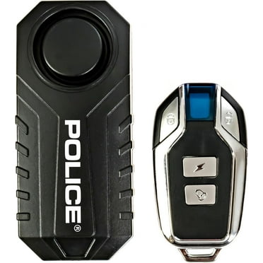 POLICE Bike Alarm with Remote 113dB Loud Scooter Alarm System, Anti Theft Motorcycle Alarm, Wireless Vibration Motion Sensor Waterproof Security System for Electric Bike Tricycle Mobility Scooter
