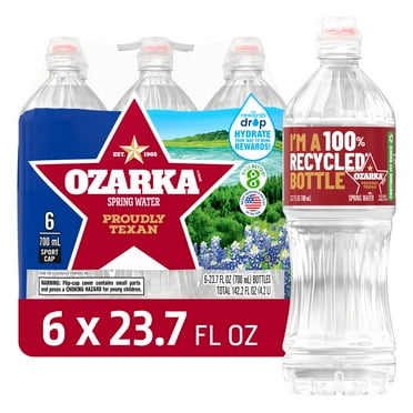 Ozarka Texas Spring Water, 23.7 fl oz, 6-pack Plastic Bottles