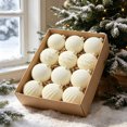 thumbnail image 6 of 12 Pcs Velvet Christmas Ball Ornaments, Flocked Christmas Tree Decoration Plastic Balls Xmas Decorative Hanging Ornaments Set, 6 of 6