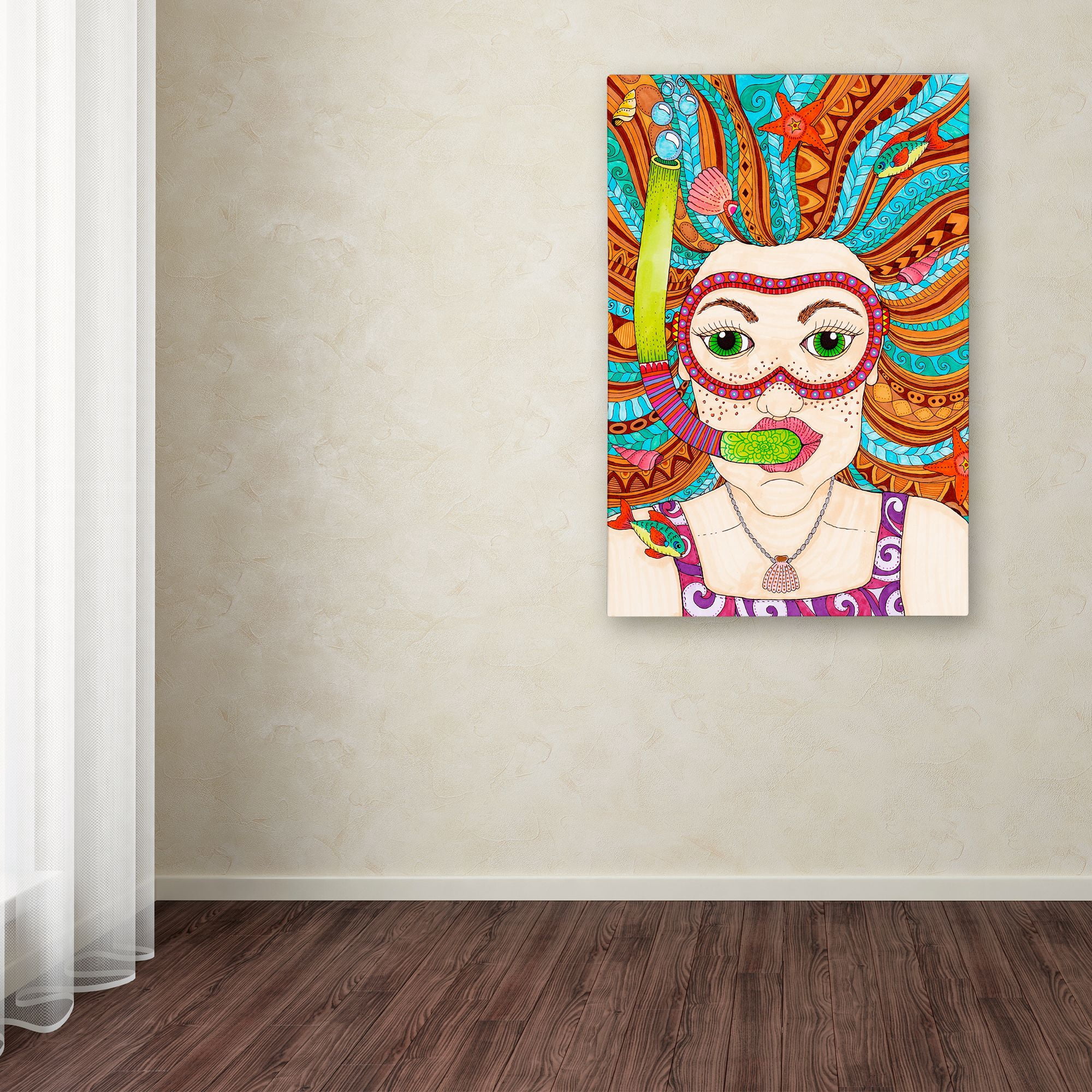 Trademark Fine Art 'Tropical Paradise 10 Color' Canvas Art by Hello Angel