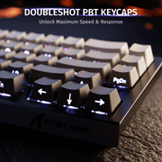 ATTACK SHARK X68 HE 8000Hz Rapid Trigger Keyboard, 0.01mm RT Accuracy Wired Gaming Keyboard with Magnetic Switch, Adjustable Actuation, Rapid Trigger, Snap Tap, RGB Lighting for PC/Mac, Moonlight