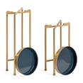 thumbnail image 3 of Kate and Laurel Celia Modern Round Side Table, Set of 2, Navy Blue and Gold, Metal End Tables, 3 of 9