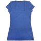 thumbnail image 1 of Camiseta básica acanalada INC para mujer, azul, mediana, 1 of 1