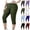 38# Army Green, variant on Women's Casual Ribbed Cropped Pants High Waist Elastic Waist Capris Trendy Athleisure Bottoms Gray XXL