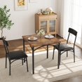 thumbnail image 5 of Yiwa 3-Piece Indoor Modern Rectangular Table Kitchen, Dining Table Set for 2 with Space-Saving Design, MDF and Stainless Steel Dinning Room Table Furniture Set for Kitchen, Apartment, 5 of 5