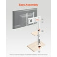 thumbnail image 6 of VEVOR Rolling TV Stand, Mobile TV Cart for 32-70 Inch Screens, 25° Left-Right Rotation and Height Adjustable TV Mount with Tray, Holds up to 88 lbs for Corner, Bedroom, Outdoor, Max VESA 600x400mm, 6 of 9
