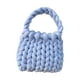 thumbnail image 3 of Bolso de crochet para mujer, bolso de mano informal, ligero, para compras, cartera de mano, hecho a mano azul, 3 of 9