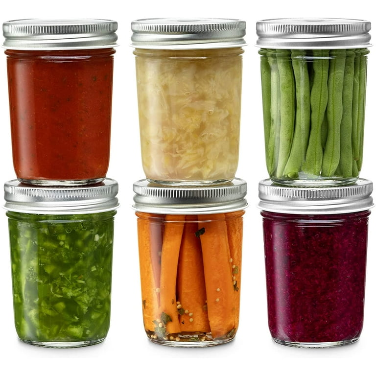 Paksh Novelty - Food Storage Container - Glass Mason Jars - Regular Mouth  Jam Jelly Jars, Metal Airtight Lid, Preserving, Decorating, Canning Jar
