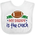 thumbnail image 3 of Inktastic Football Daddy is the Coach Childs Boys Baby Bib, 3 of 4