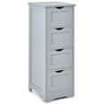 thumbnail image 2 of YYAo Bathroom Storage Cabinet, Toilet Storage Cabinet, Floor Wooden Free Standing Storage Side Organizer for Bathroom-Gray, 2 of 9