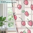 thumbnail image 4 of Yayeee Window Curtains Light Filtering 63"x42" Grommet Panel Pair Home Living Room Decor, Cherries Pattern, 4 of 7