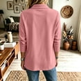 thumbnail image 4 of Dweltoz Womens Button Down Polo Shirts Casual Long Sleeve Collared Golf Top Trendy Office Solid Tennis Shirts Lightweight Breathable Athletic Tops,Light pink L, 4 of 6