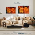 thumbnail image 4 of Elephant Stock Marigold Flowers Wall Art - Horizontal Canvas Wall Art - Living Room Wall Decor - Floral And Botanical Canvas - Orange And Teal Decor - 39" x 26", 4 of 8