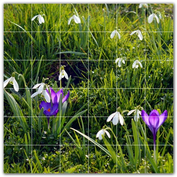 Picture-Tiles.com: Spring Ceramic Tile Wall Mural WAL500955-66M. 36"W x 36"H using (36) 6" x 6" Ceramic Tiles-Satin Finish