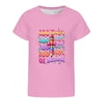 thumbnail image 4 of LUOGENLI Chemises Filles Taille 14 16 en Vrac T-Shirt Graphique Fille à Manches Courtes pour la Rentrée Imprimé Mignon Col Rond Haut Décontracté Chemise Confortable Rose Taille 4-5 Ans, 4 of 4