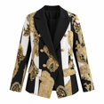 thumbnail image 5 of BODOAO Women's 2026 Trendy Double Breasted Blazer Jacket with Various Prints, Long Sleeve Versatile Suit Coat for Work, Office, Party, Meetings and Casual Daily Outfits Black 2XL, 5 of 5