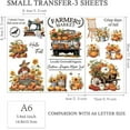 thumbnail image 2 of 3pcs/Set Pumpkin Rub on Transfers for Crafts and Furniture 6x12 inch Autumn Farm Pumpkins Decor Transfer Stickers Vintage Transfers for Wood Furniture Scrapbooking Home Decorations, 2 of 9