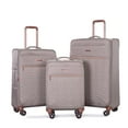 thumbnail image 4 of 4-Piece Terylene Softshell Suitcase Set with 360° Spinner Wheels & Stackable Design for Frequent Travel & Space-Saving Storage, 4 of 9