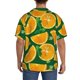 thumbnail image 3 of Fotbe Orange Camisa Estampada de Manga Corta para Hombre, Casual de Verano, Estilo Playero, Sin Arrugas-Small, 3 of 5