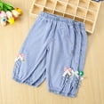 thumbnail image 5 of Esaierr Girls Jeans Denim Pants for Toddler Baby Jeans Pants Kids Summer Anti-Mosquito Lantern Trousers for 1-6 Years, 5 of 8