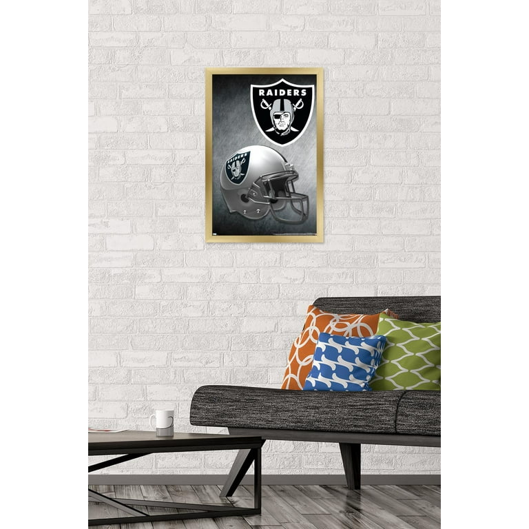 NFL Las Vegas Raiders – Helmet 20 Wall Poster, 14.725 x 22.375, Framed 