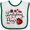 White and Green, variant on Inktastic Ladybug Hugs with Cute Ladybug and Flowers Boys or Girls Baby Bib