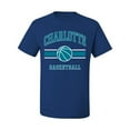 thumbnail image 2 of Wild Bobby City of Charlotte Basketball Fantasy Fan Sports Men's T-Shirt, Royal, Large, 2 of 5