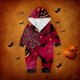 thumbnail image 1 of Family Halloween Pjs Matching Sets Halloween Print Long Sleeve Zippered One Piece Pajama Hooded Jumpsuit Winter Halloween Pjs Family Set, 1 of 4