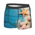 thumbnail image 2 of Disketp Shells And Starfish Men'S Boxer Briefs,Soft And Breathable Cotton Underwear With Comfortflex Waistband, 2 of 9